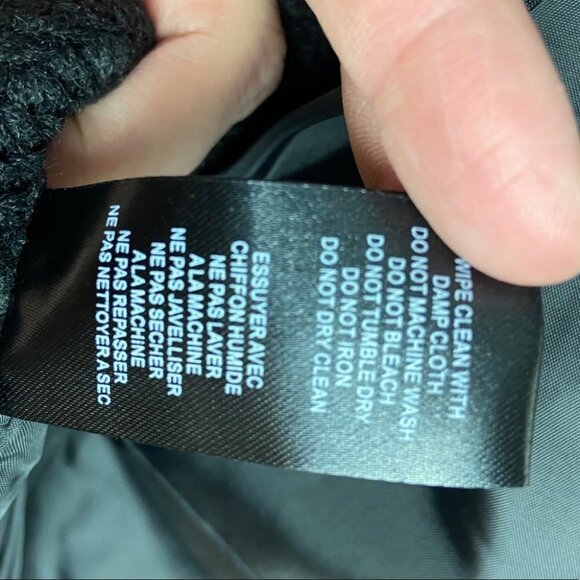 NWT Blank NYC Suede Leather + Cable Knit Moto Biker Jacket Black New With Tags S - Picture 9 of 11